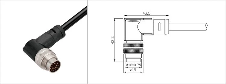 m16 connector size